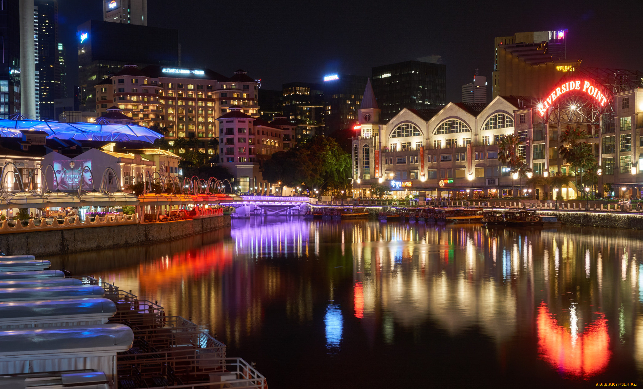 clarke, quay, , singapore, города, сингапур, , сингапур, ночь, огни
