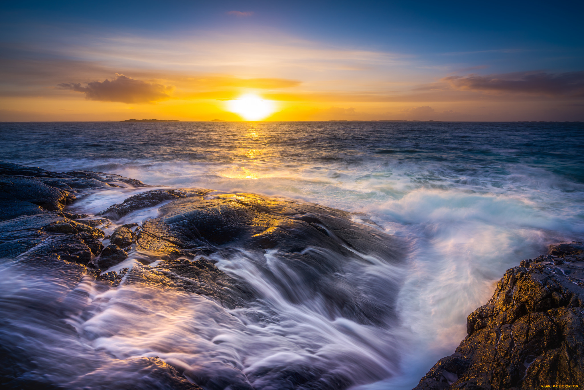 природа, побережье, простор