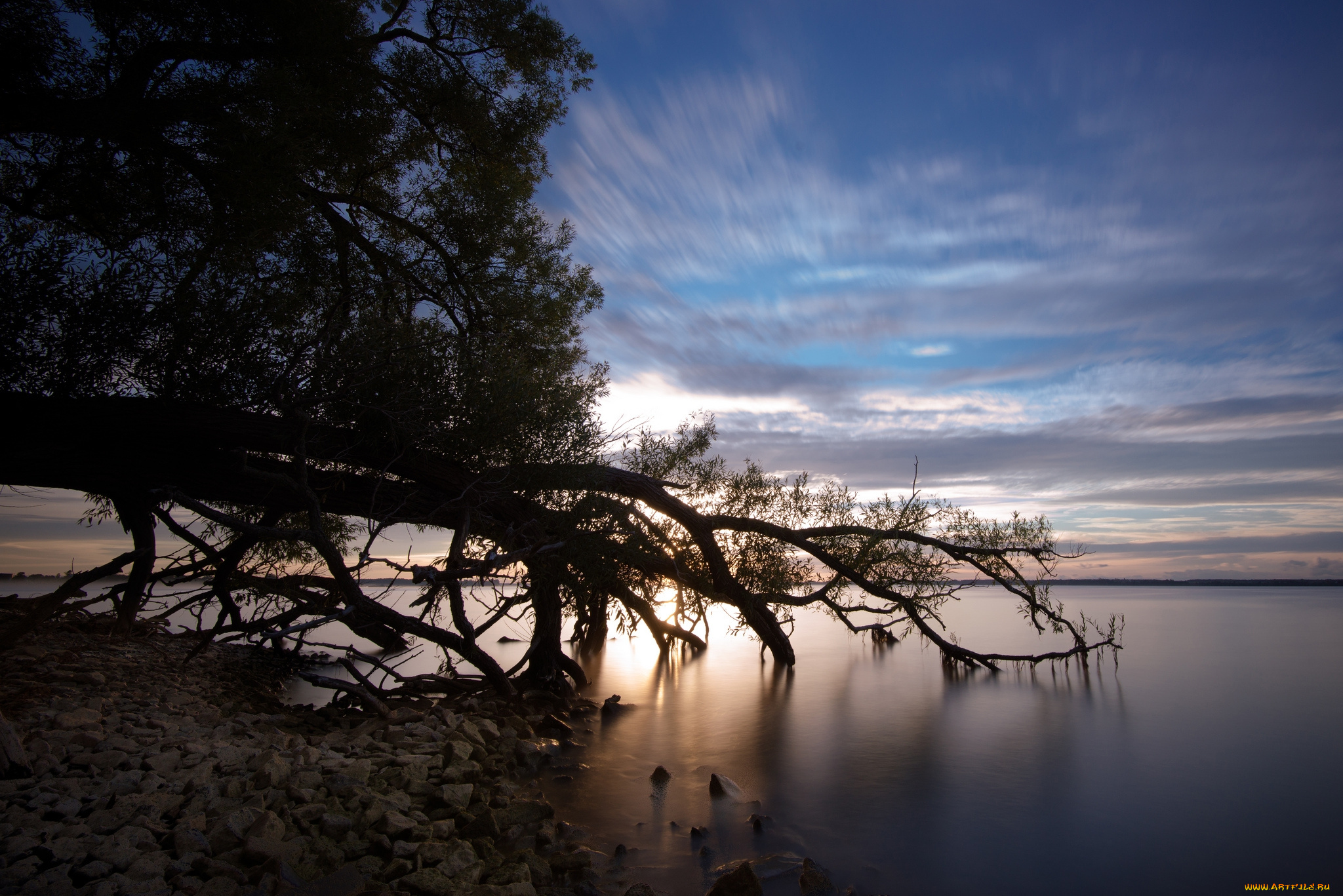 природа, побережье, простор