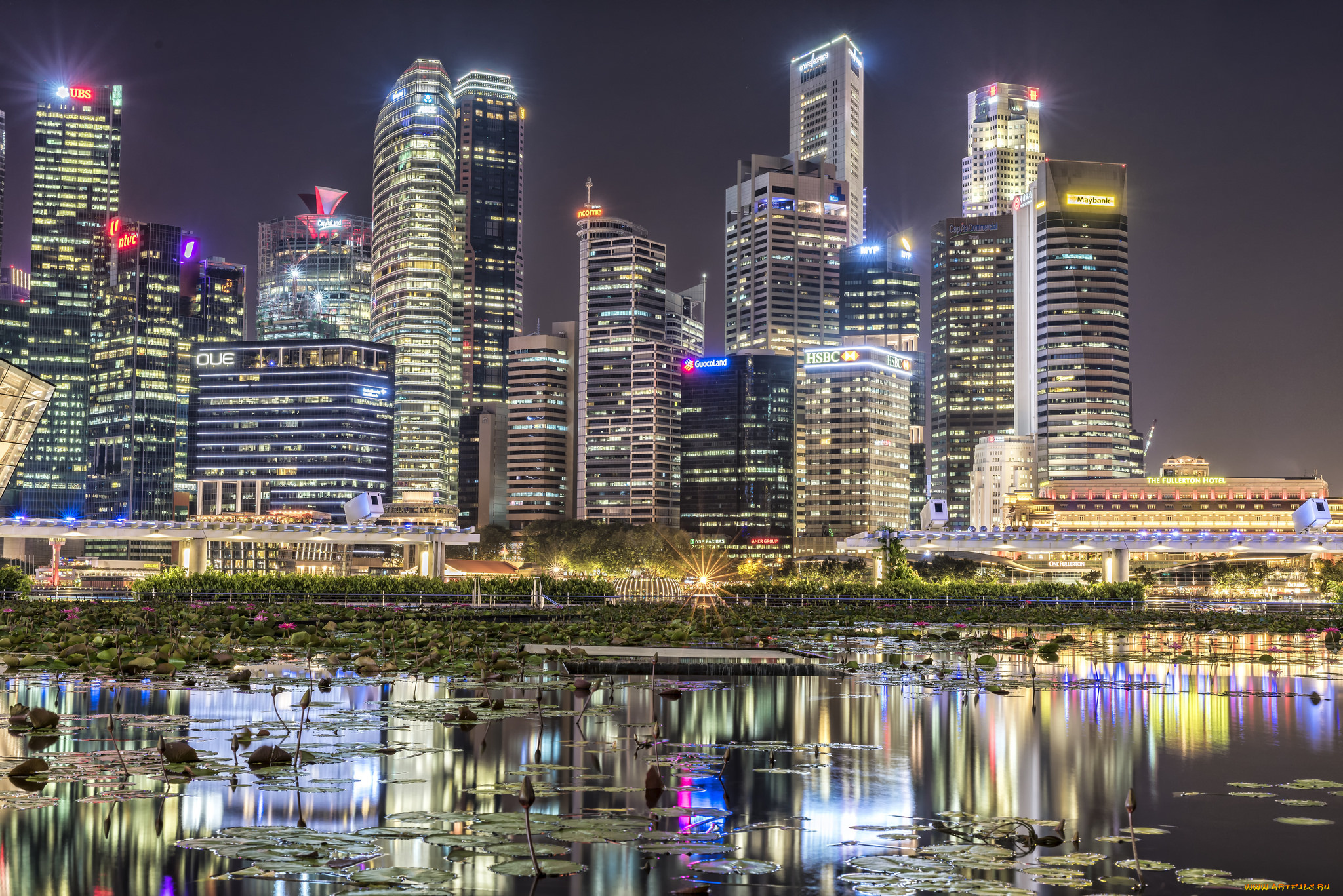 singapore, города, сингапур, , сингапур, панорама, небоскребы