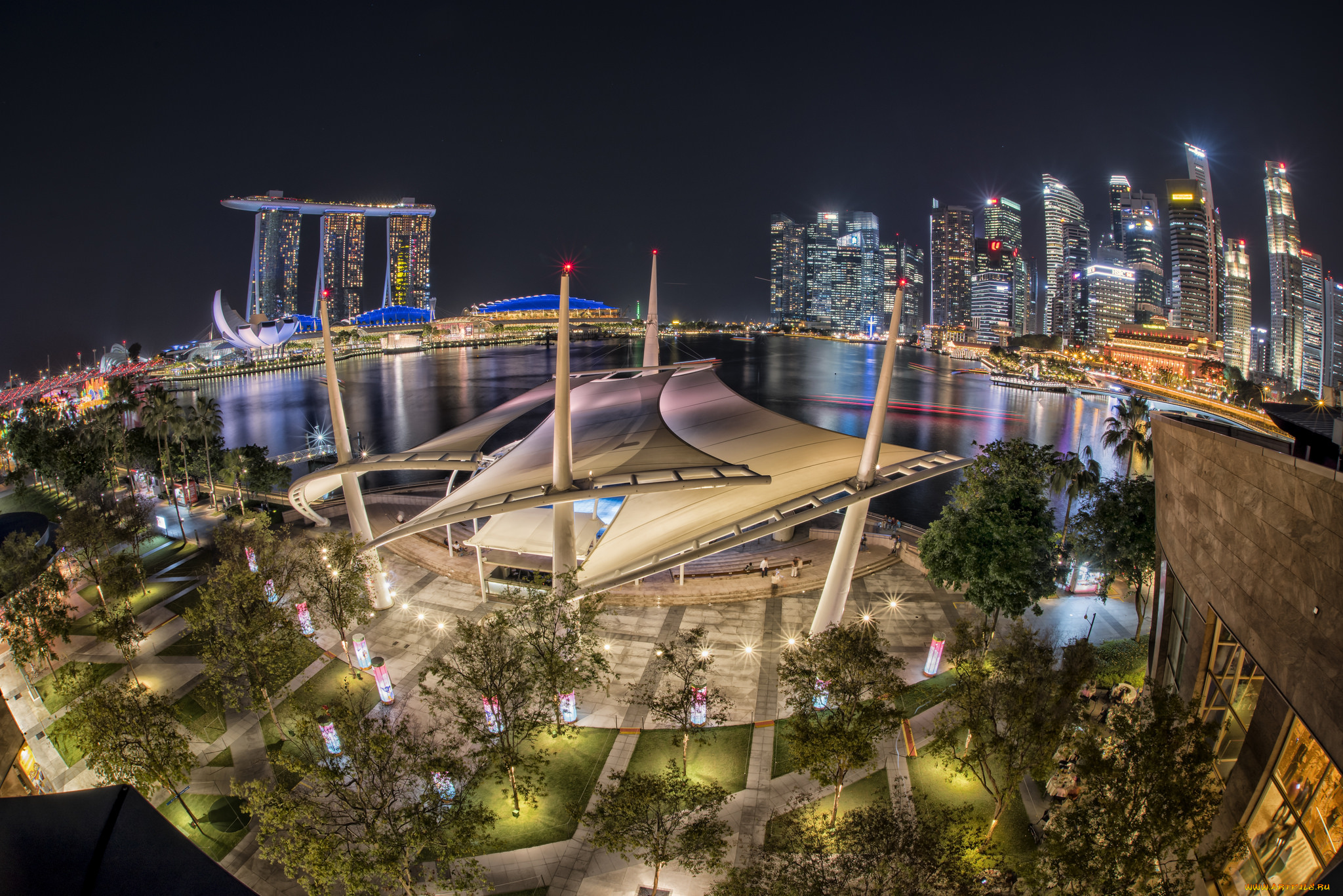 singapore, города, сингапур, , сингапур, панорама, небоскребы