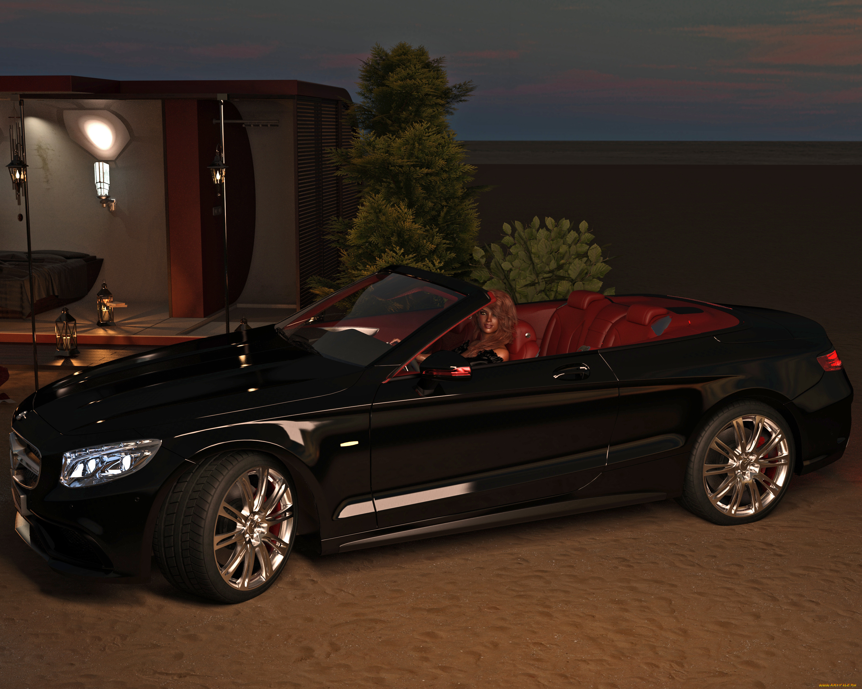 3д, графика, люди-авто, мото, , people-, car, , , moto, автомобиль, фон, взгляд, девушка