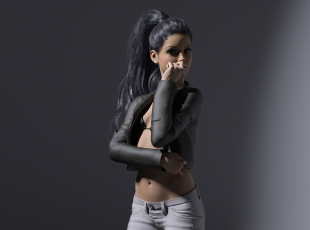 Картинка 3д+графика люди+ people фон взгляд девушка