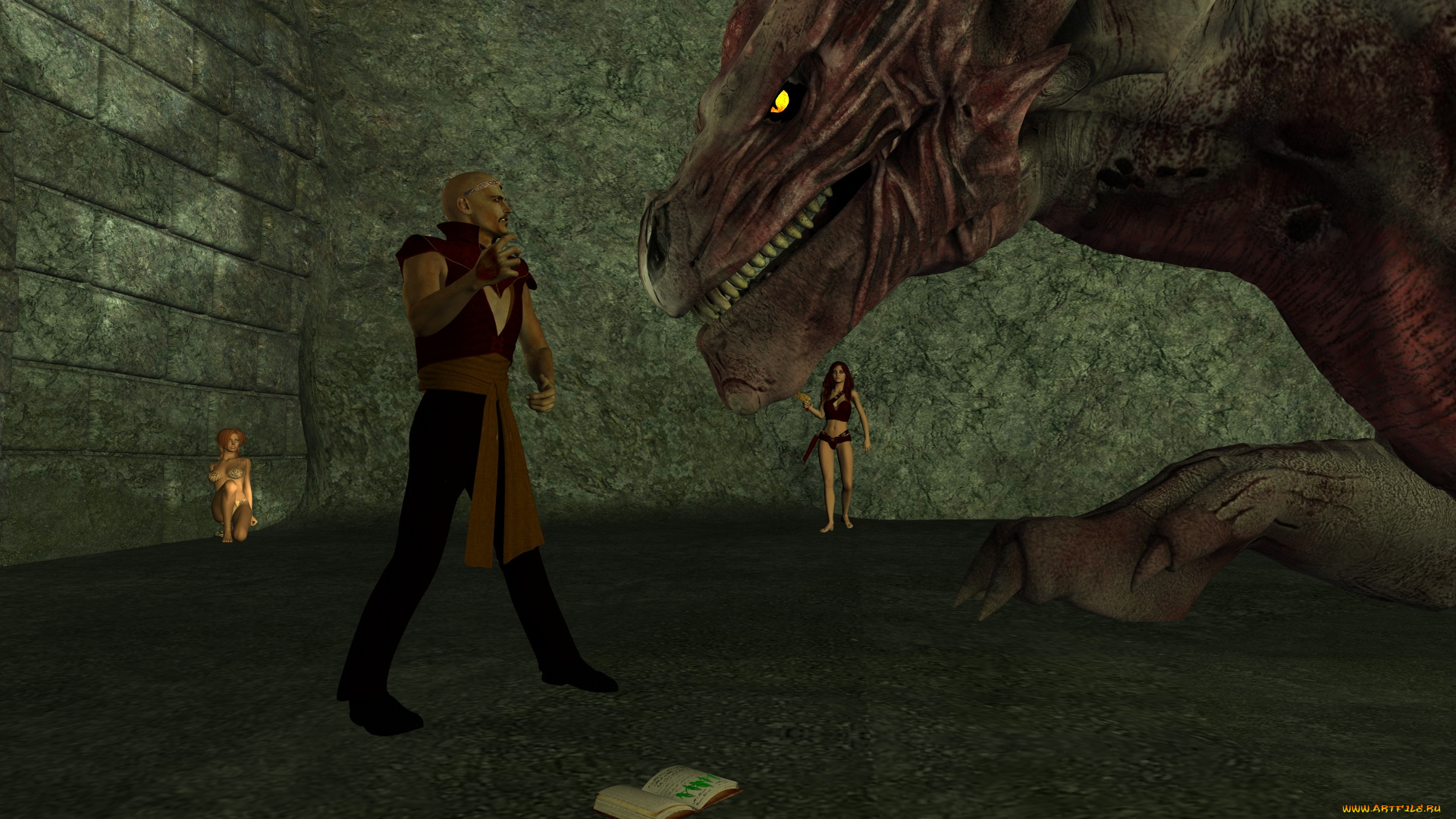 3д, графика, фантазия, , fantasy, фон, взгляд, девушка