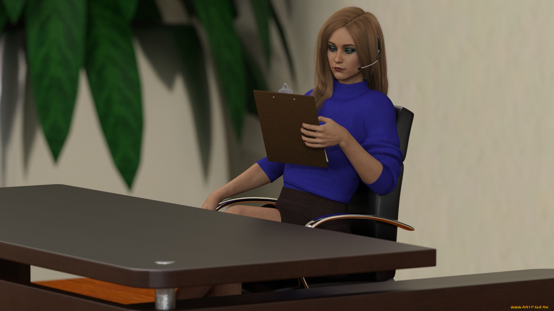 3д, графика, фантазия, , fantasy, фон, взгляд, девушка