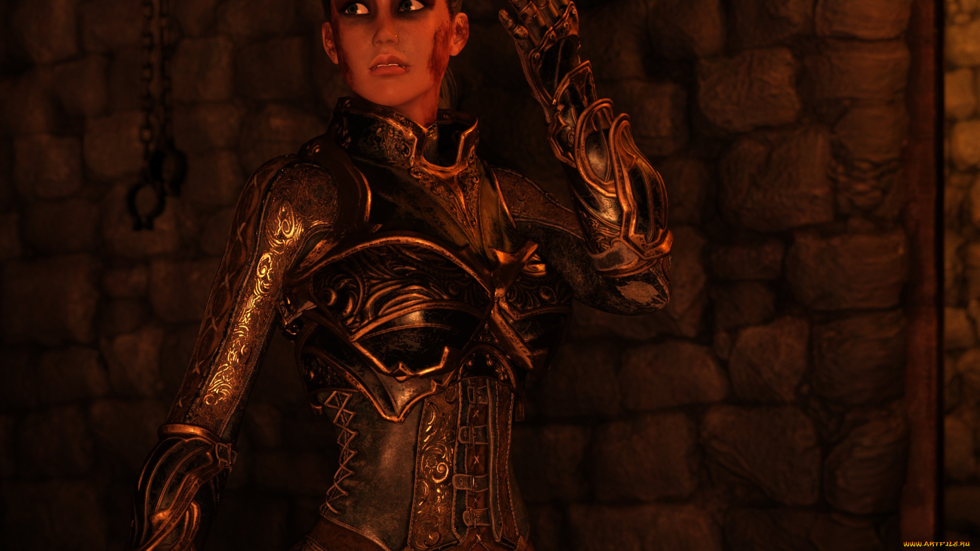 3д, графика, фантазия, , fantasy, фон, взгляд, девушка