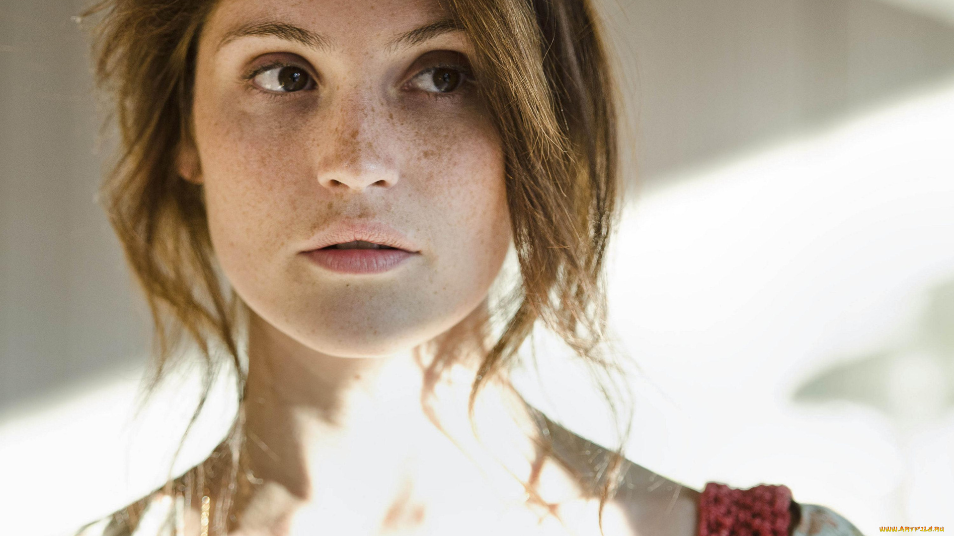 девушки, gemma, arterton, веснушки, лицо