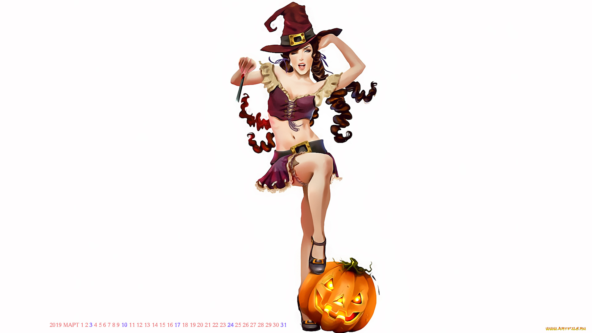 календари, праздники, , салюты, хэллуин, тыква, шляпа, девушка
