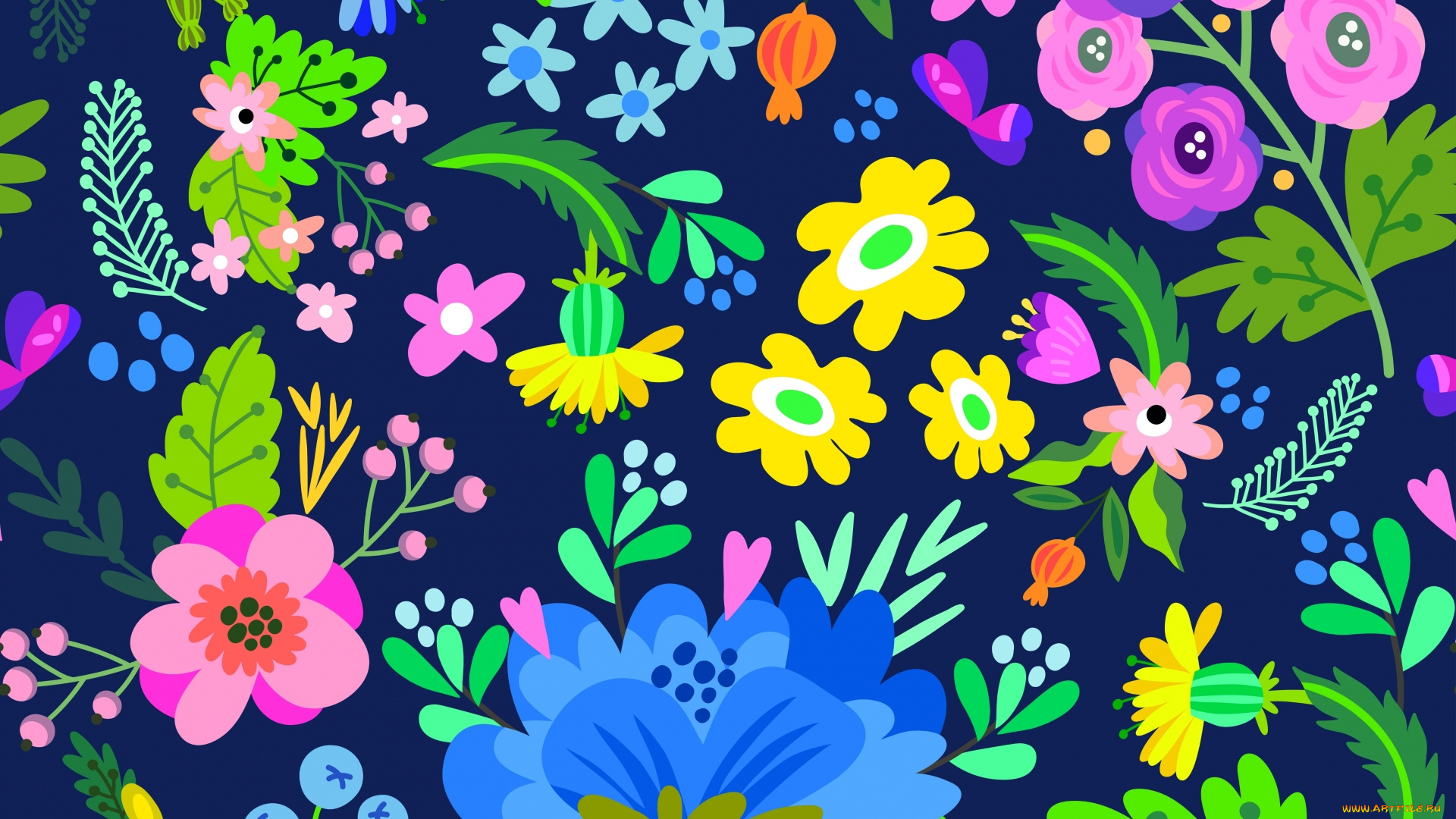 векторная, графика, цветы, , flowers, фон, цветы