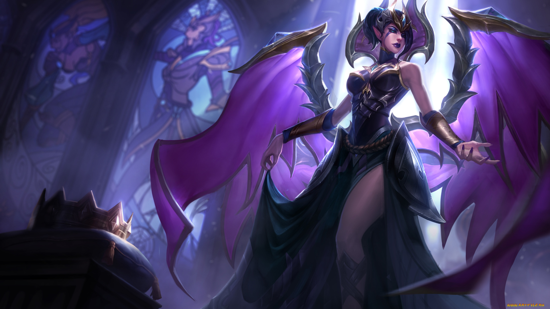 видео, игры, league, of, legends, league, of, legends, morgana