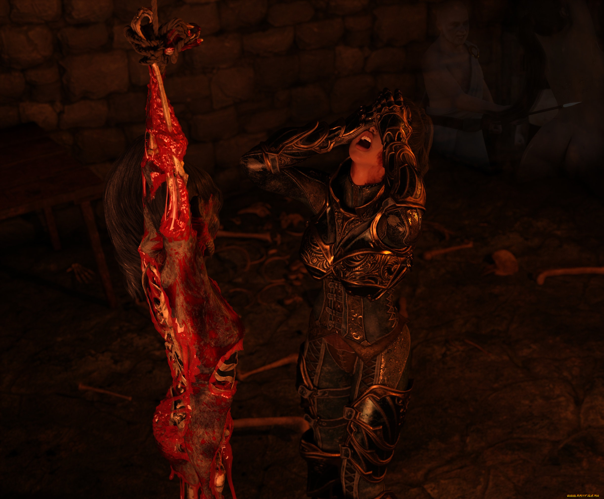 3д, графика, фантазия, , fantasy, фон, взгляд, девушка