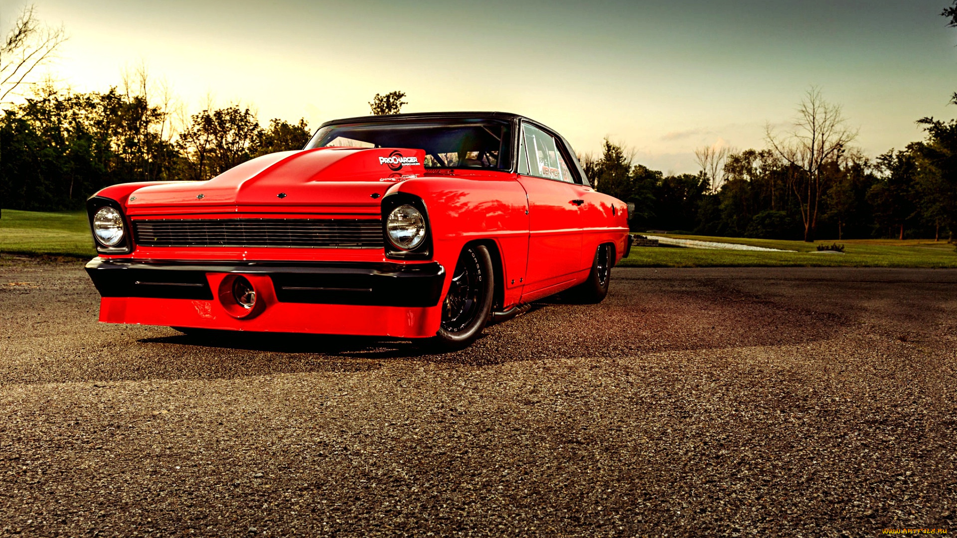 автомобили, chevrolet, шевроле, красный, площадка