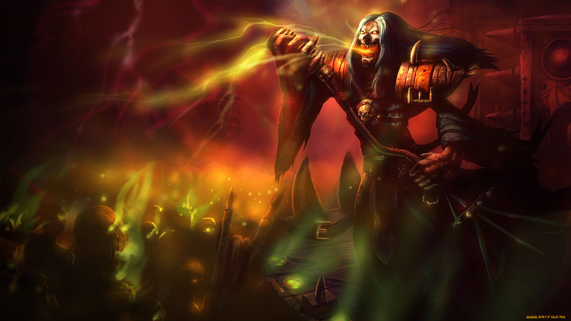 видео, игры, league, of, legends, магия, мертвецы, karthus