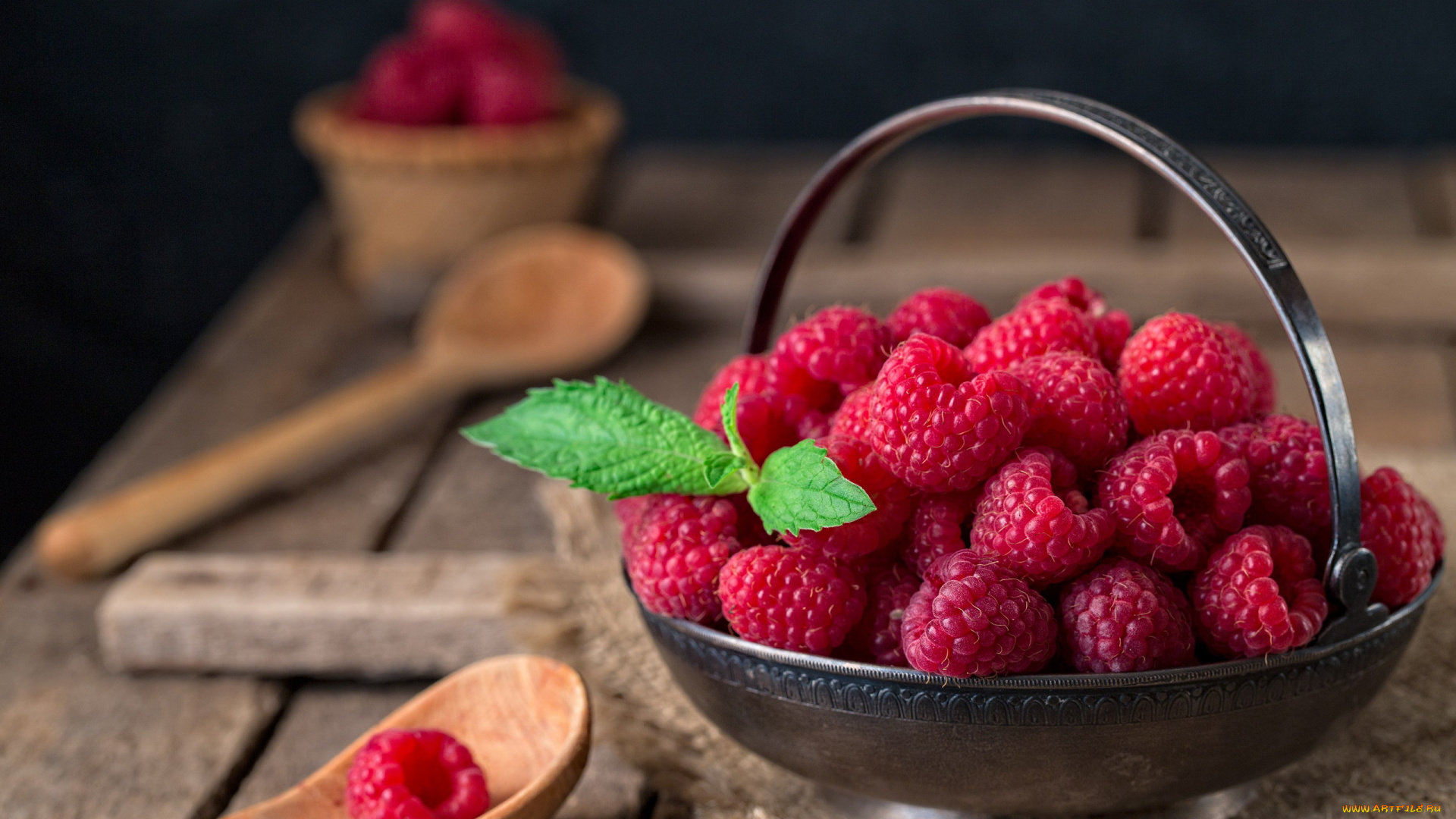 еда, малина, ягоды, спелая