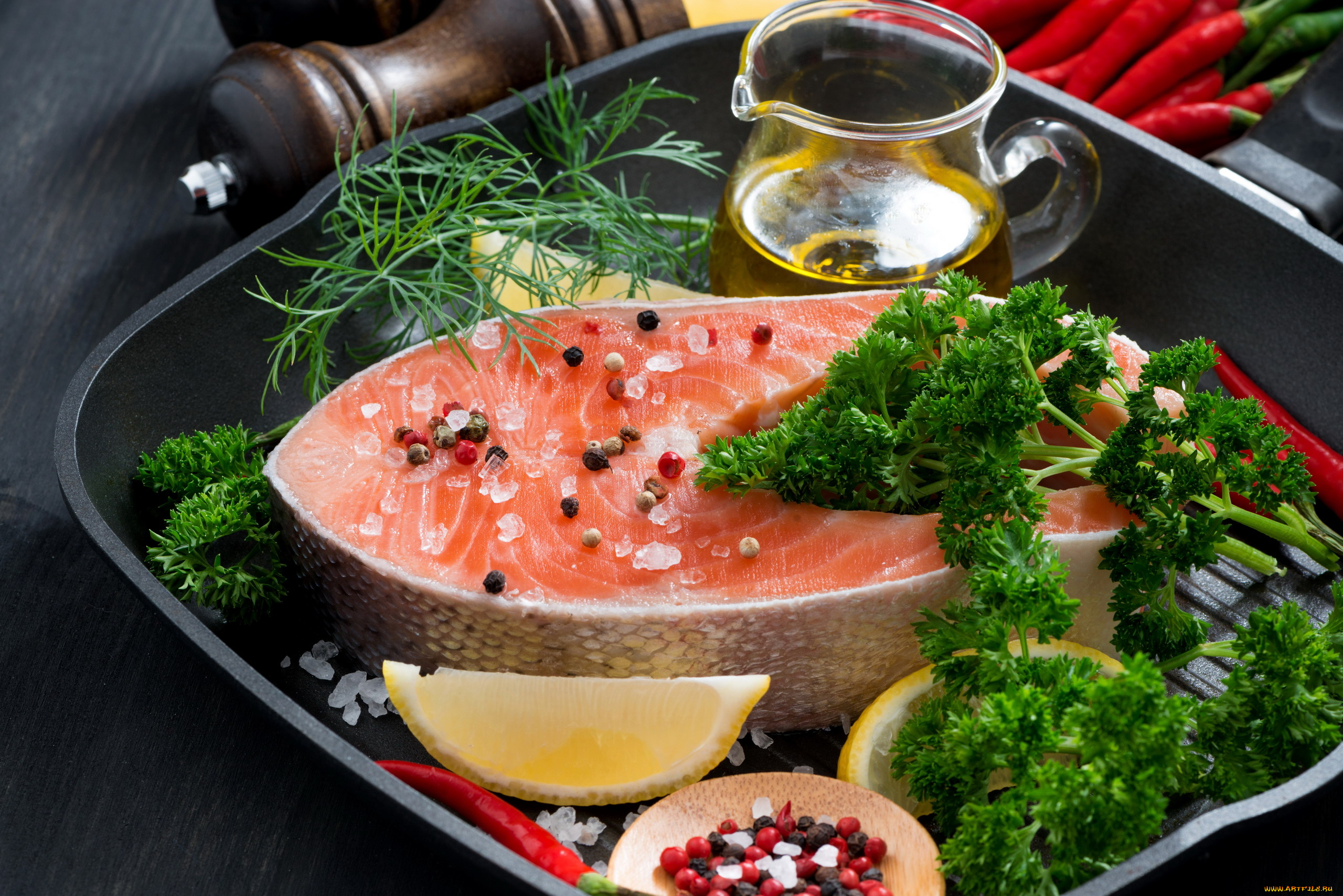 еда, рыба, , морепродукты, , суши, , роллы, соль, свежая, форель, укроп, лимон, масло, петрушка