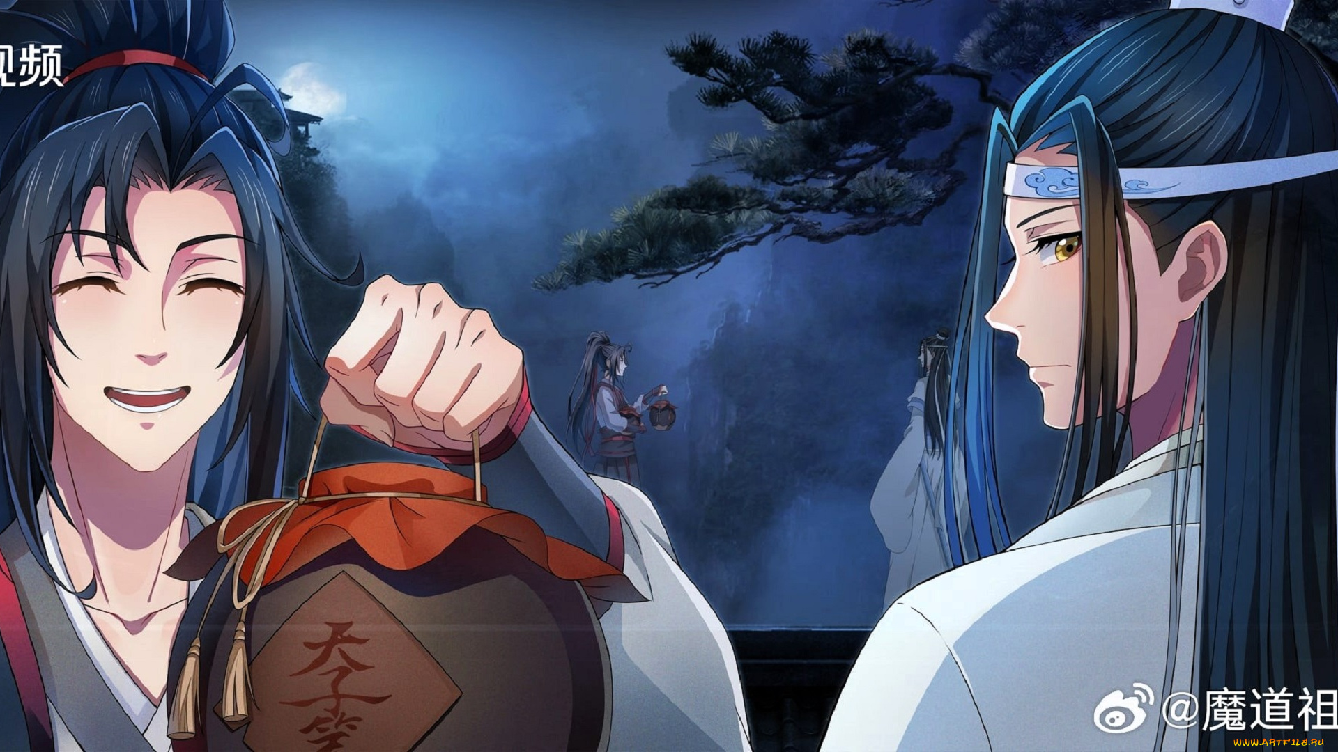 аниме, mo, dao, zu, shi, вэй, усянь, лань, ванцзи, кувшин