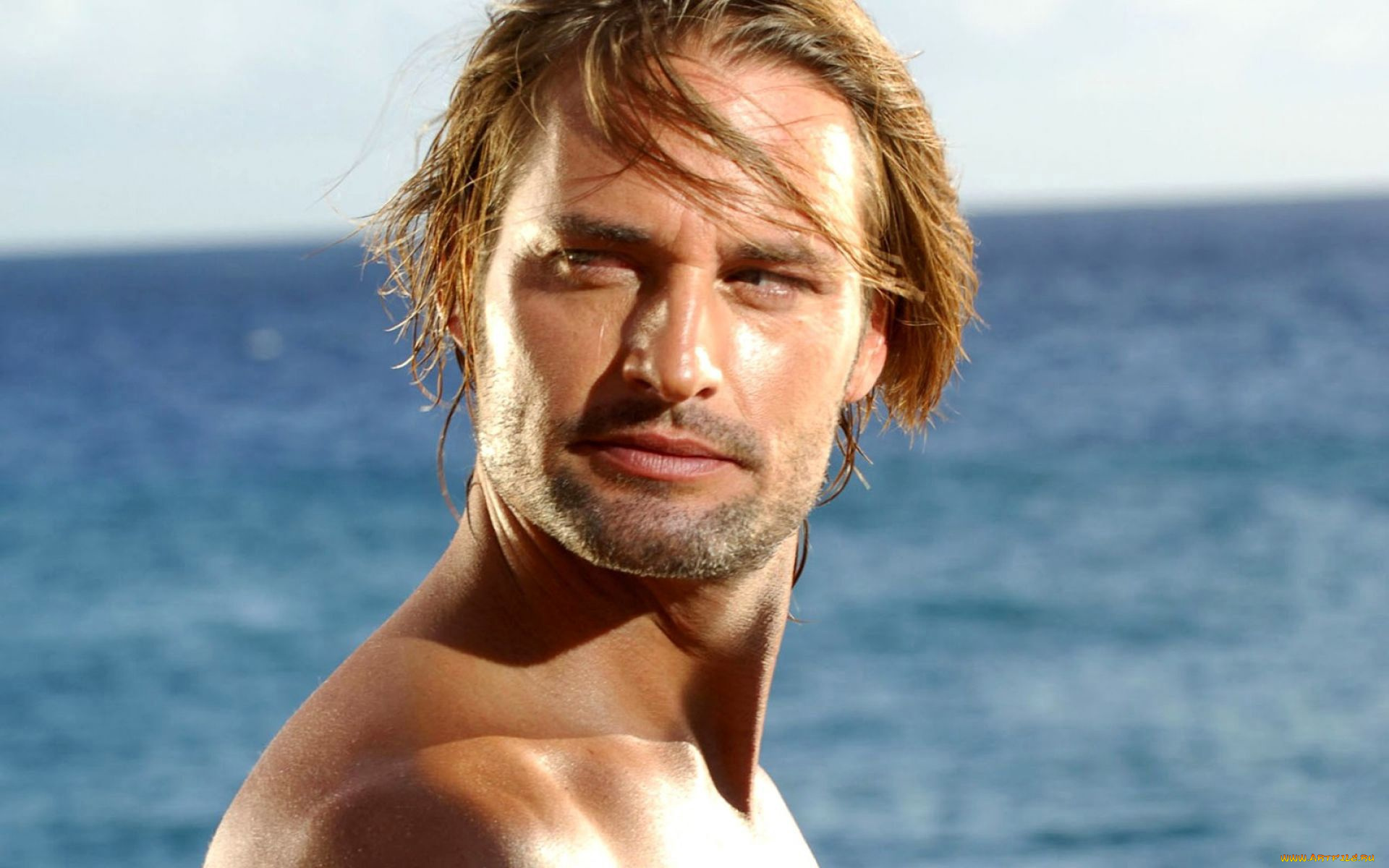 мужчины, josh, holloway, актер, лицо, море