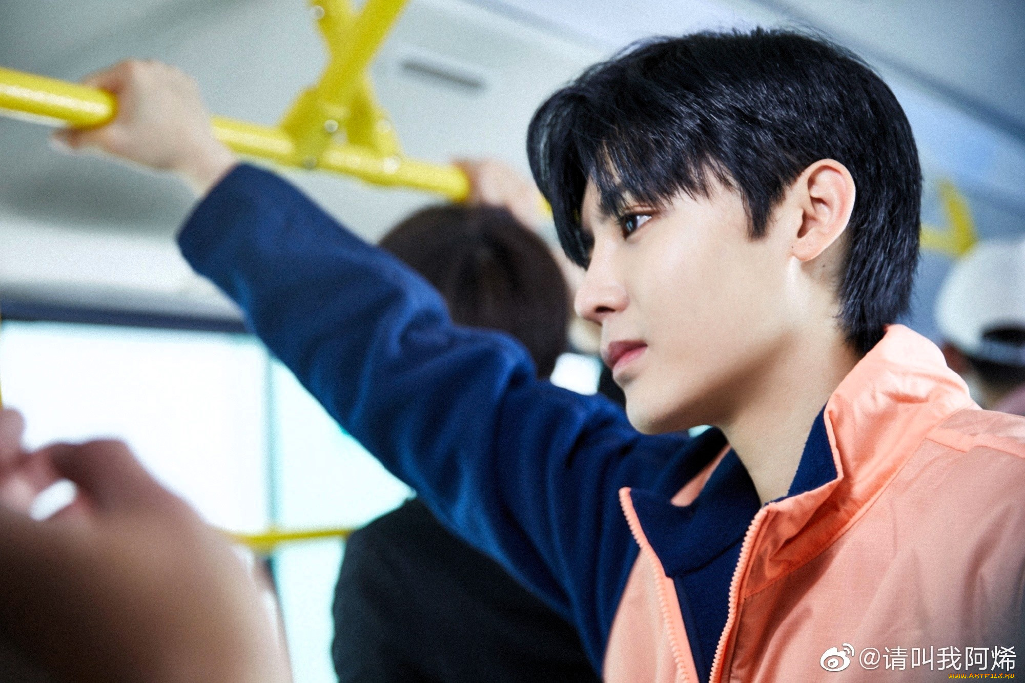 мужчины, hou, ming, hao, актер, куртка, автобус