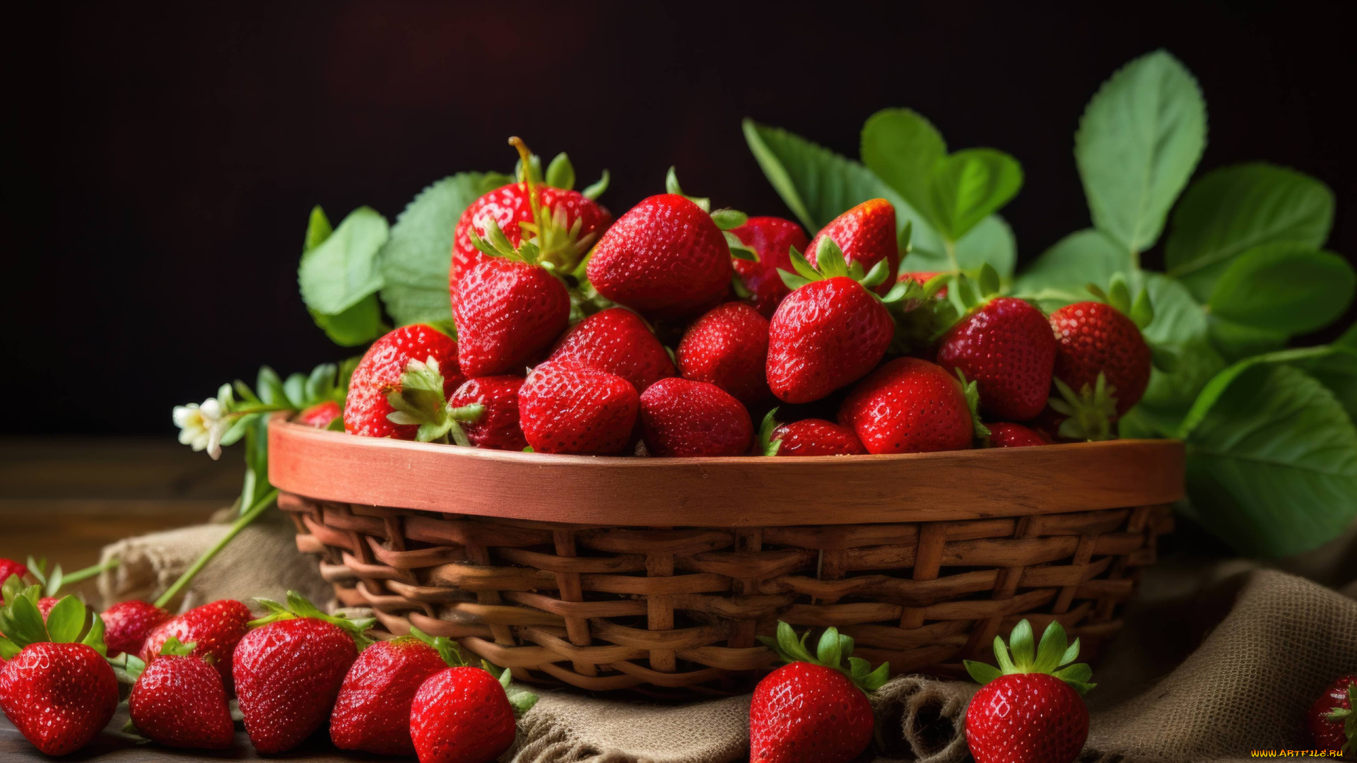 3д, графика, еда-, food, клубника