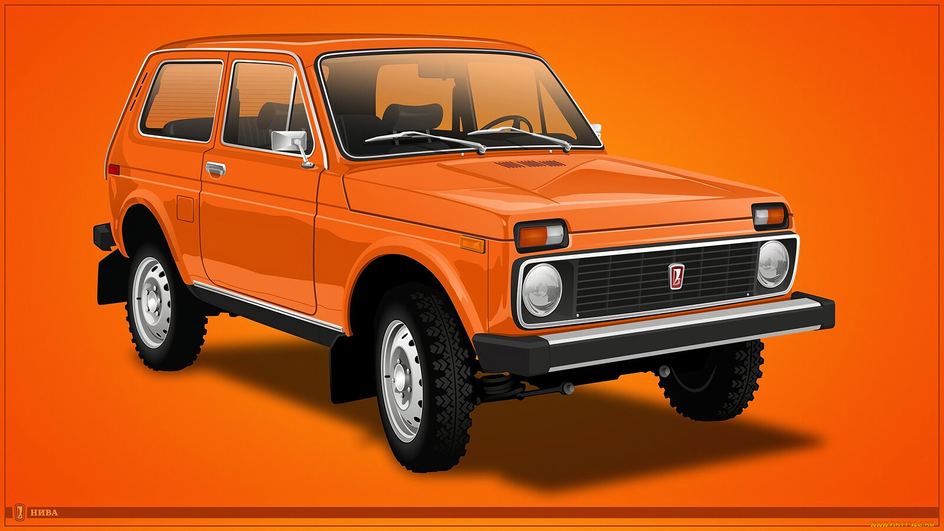 автомобили, рисованные, ваз, 2121