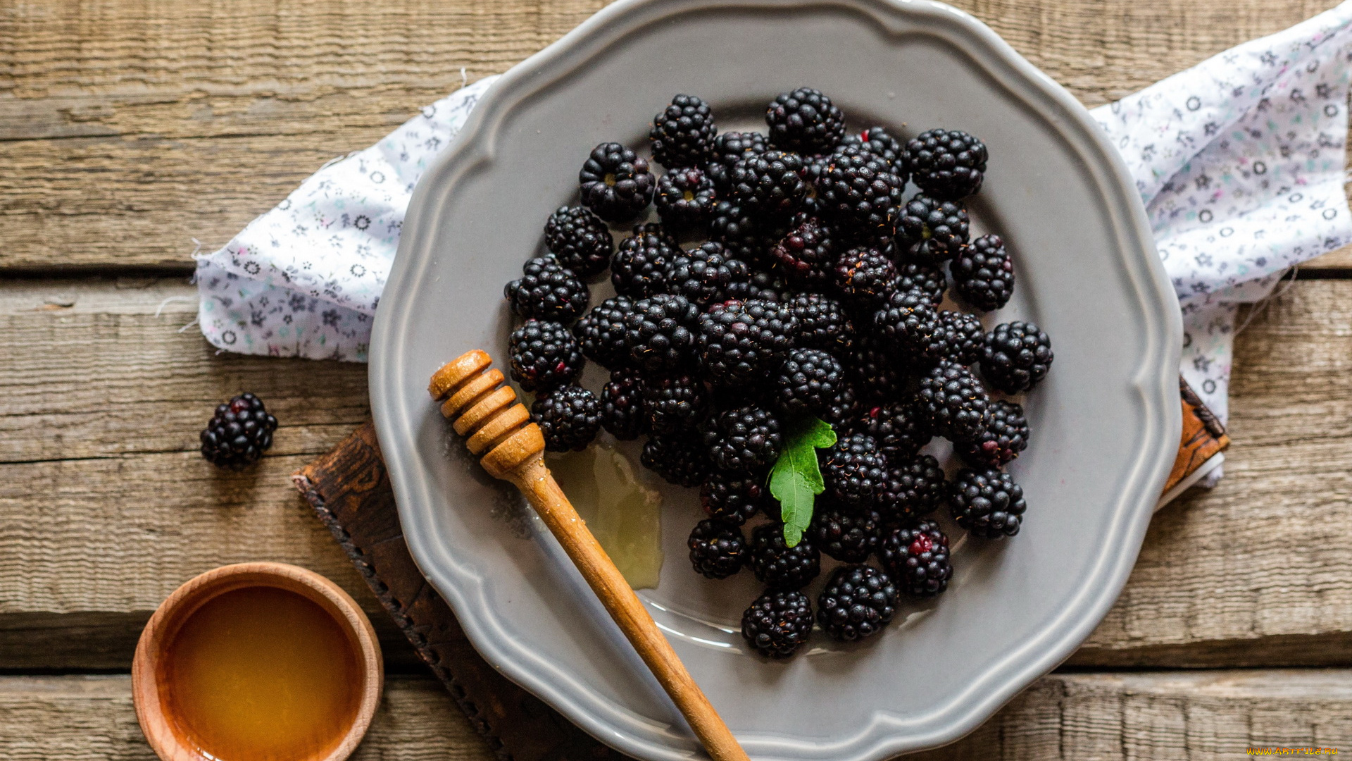 еда, ежевика, мед, ягоды