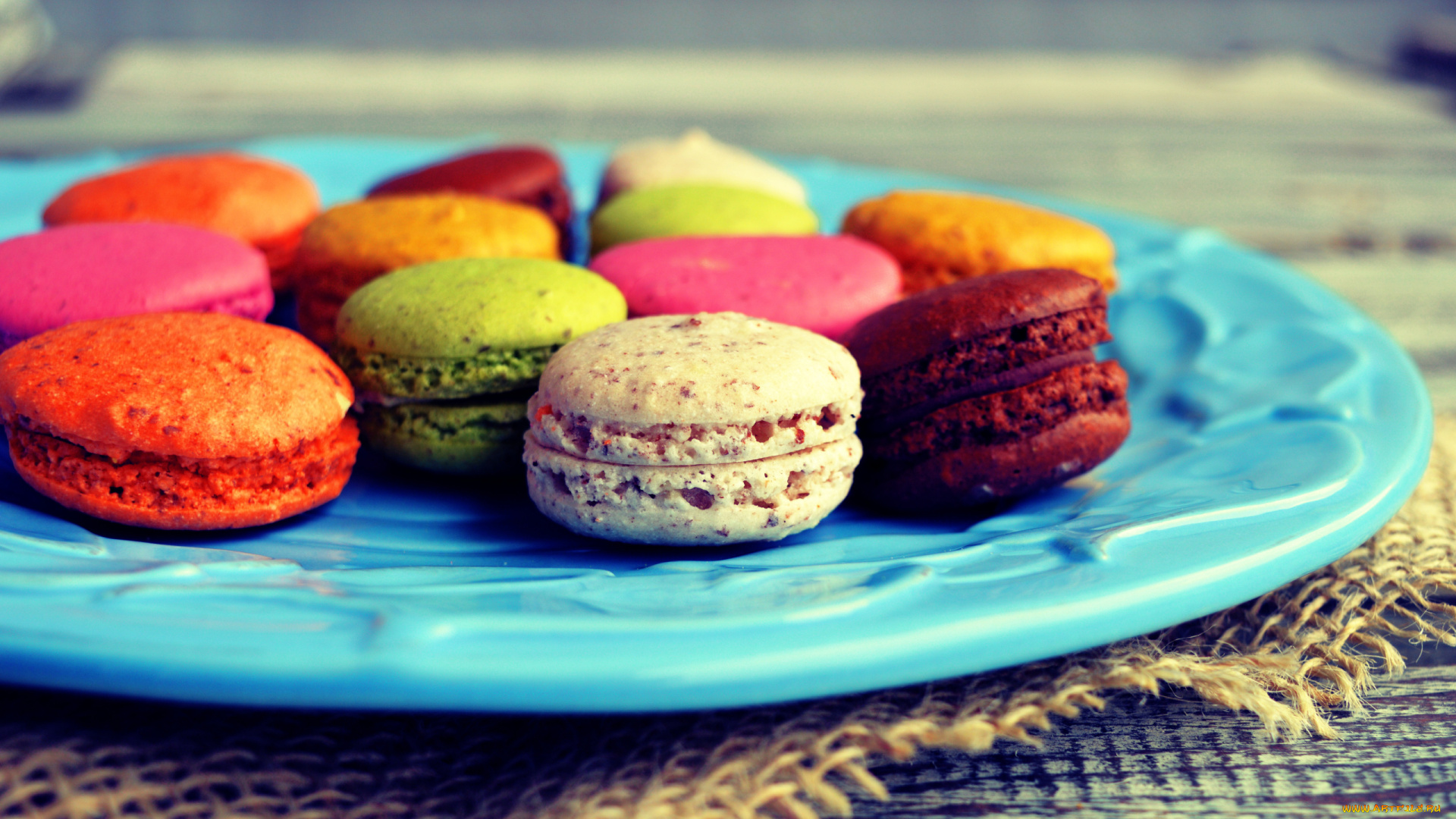 еда, макаруны, лакомство, ассорти