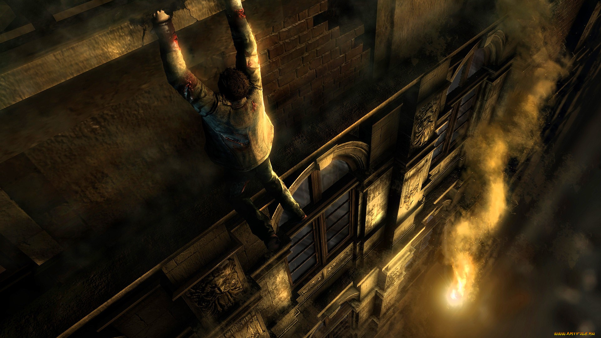 видео, игры, alone, in, the, dark, человек, раны, здание, свет