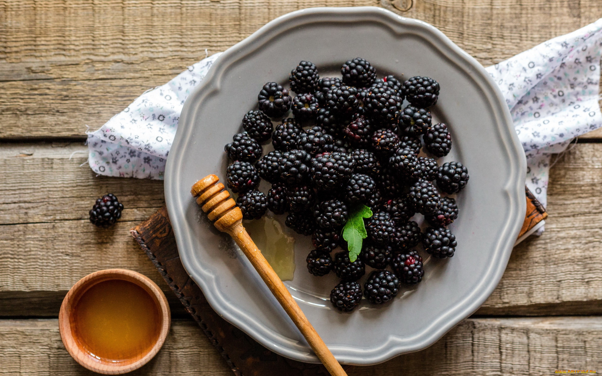 еда, ежевика, мед, ягоды