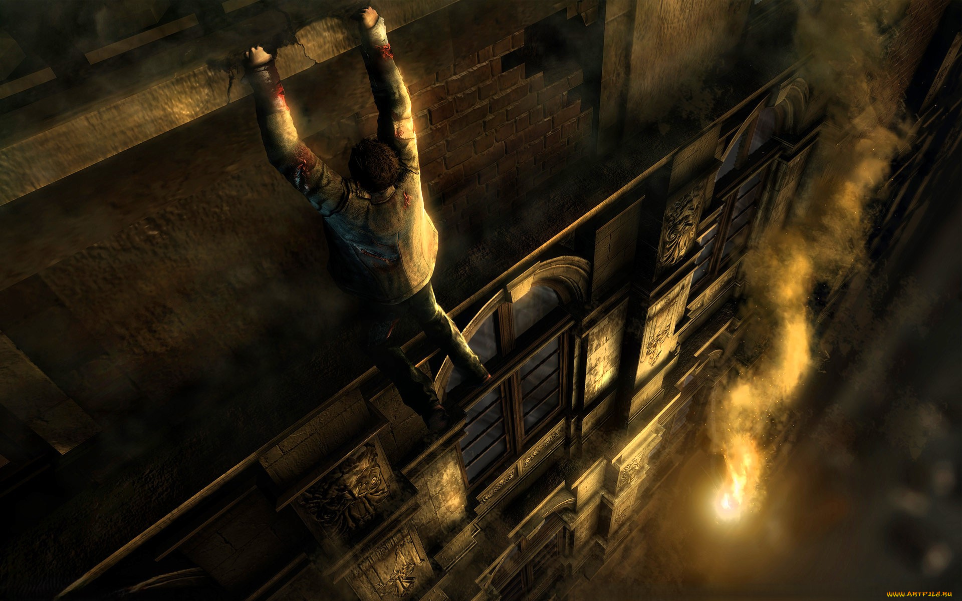 видео, игры, alone, in, the, dark, человек, раны, здание, свет