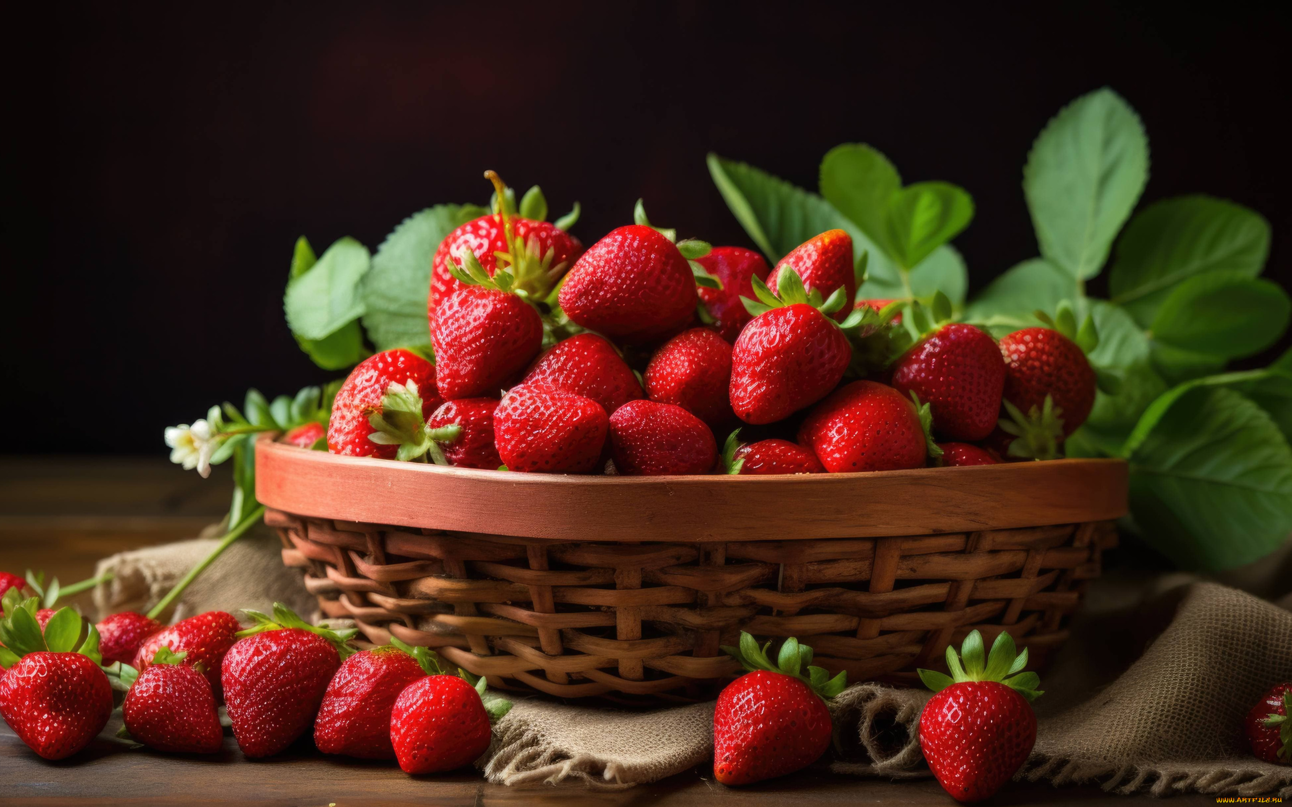 3д, графика, еда-, food, клубника