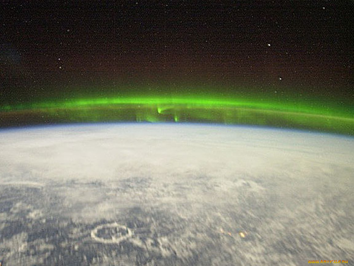 полярные, сияния, из, космоса, космос, разное, другое