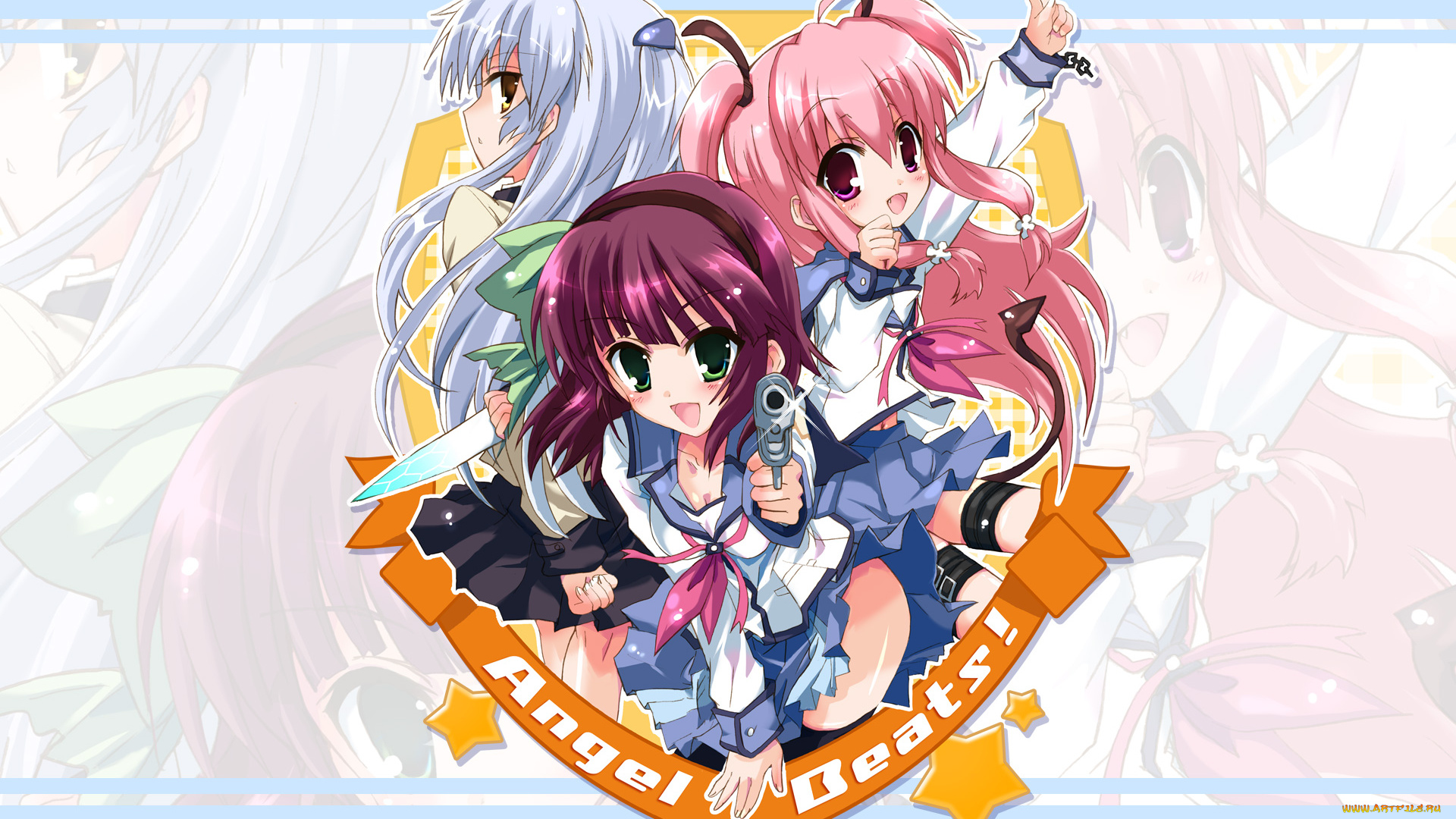 аниме, angel, beats