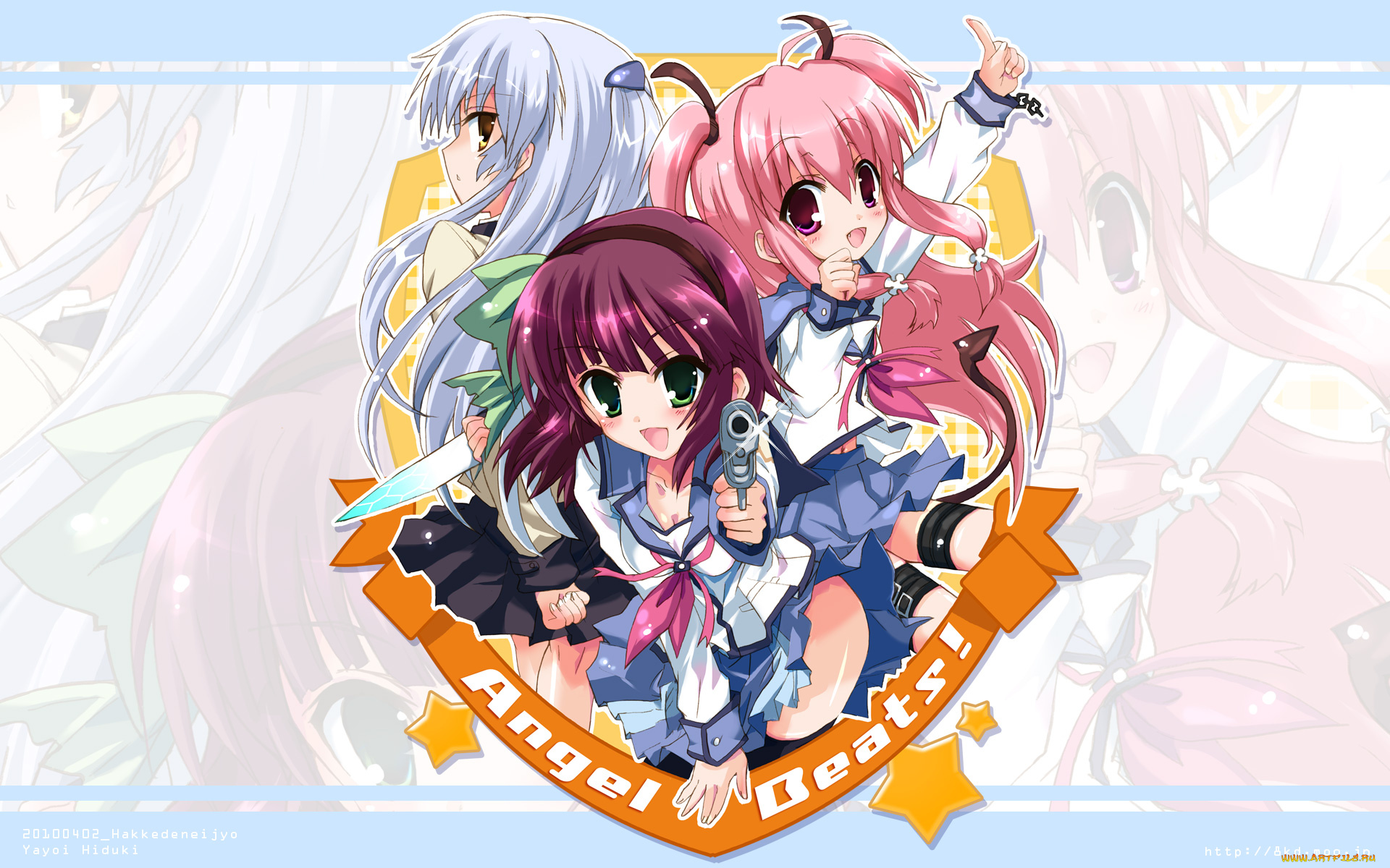 аниме, angel, beats