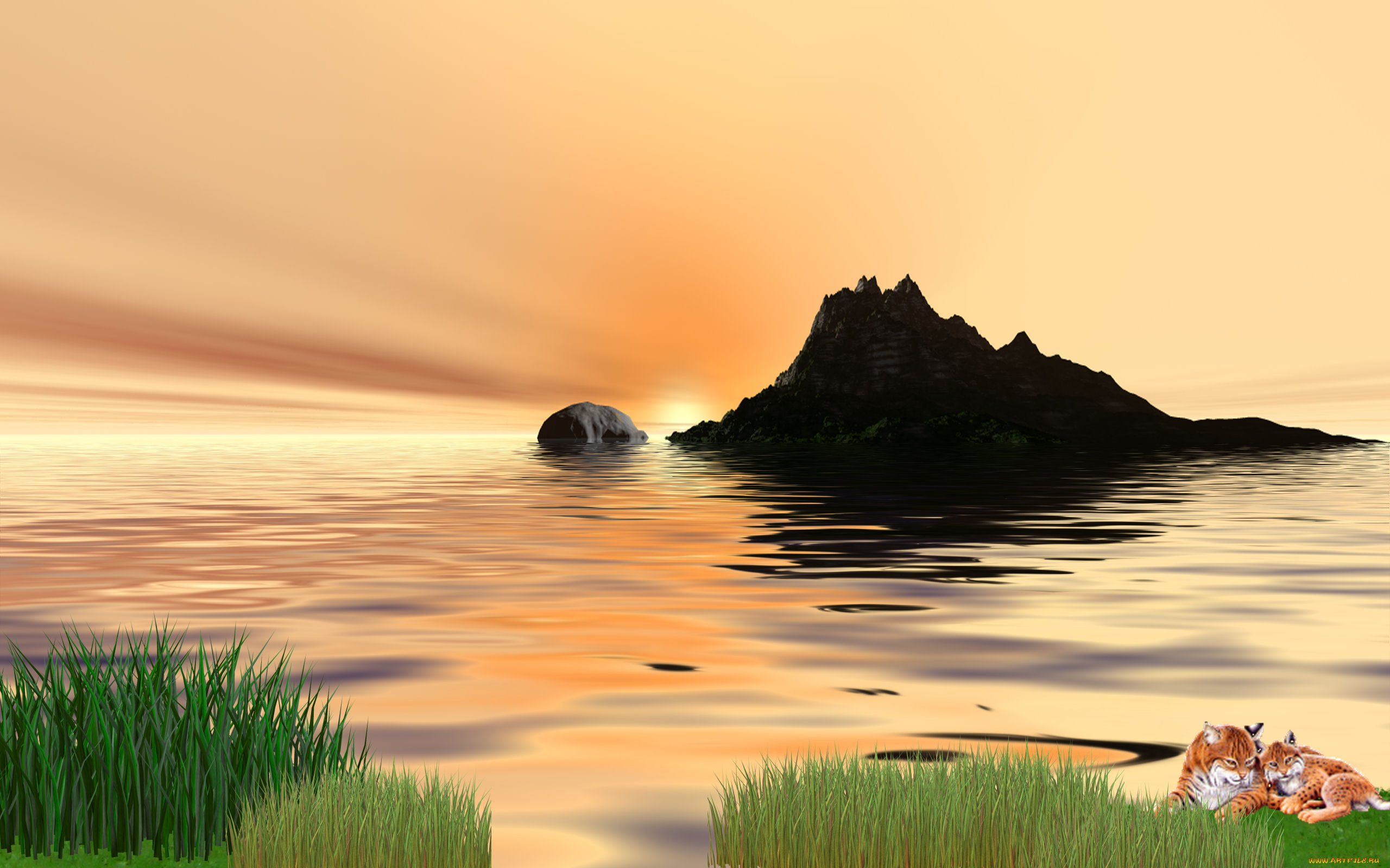 3д, графика, animals, животные