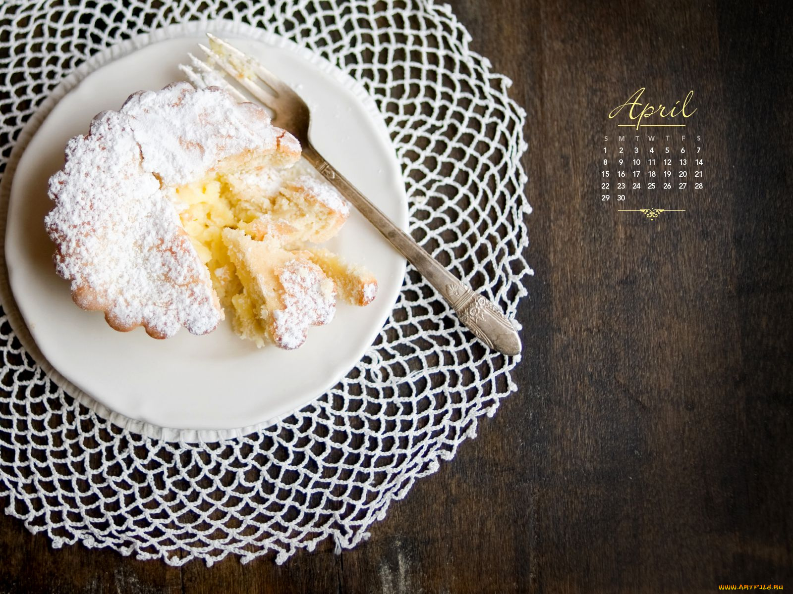 календари, еда, вилка, десерт, салфетка