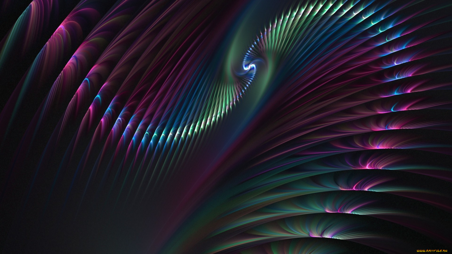 3д, графика, fractal, фракталы, узор, цвета, фон