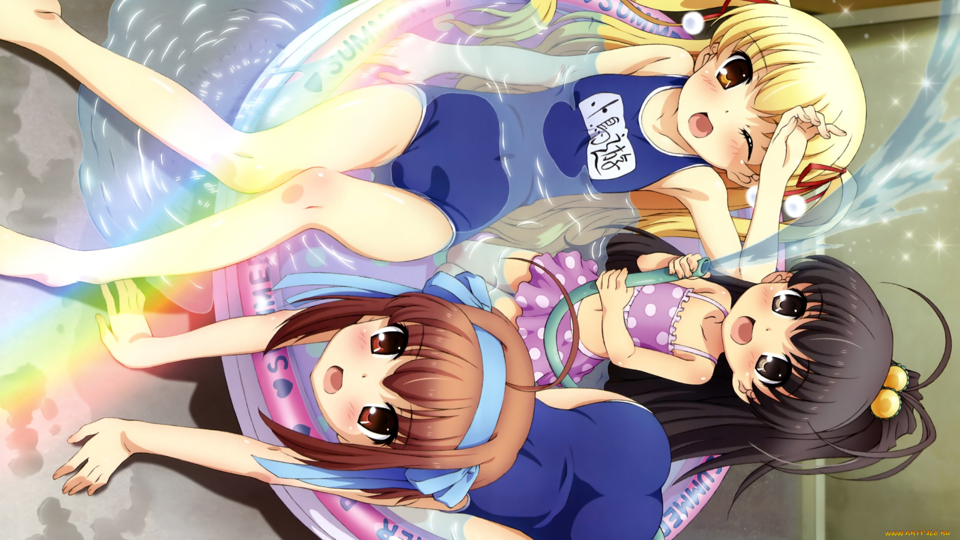 аниме, papa, no, iukoto, kikinasai, девушки