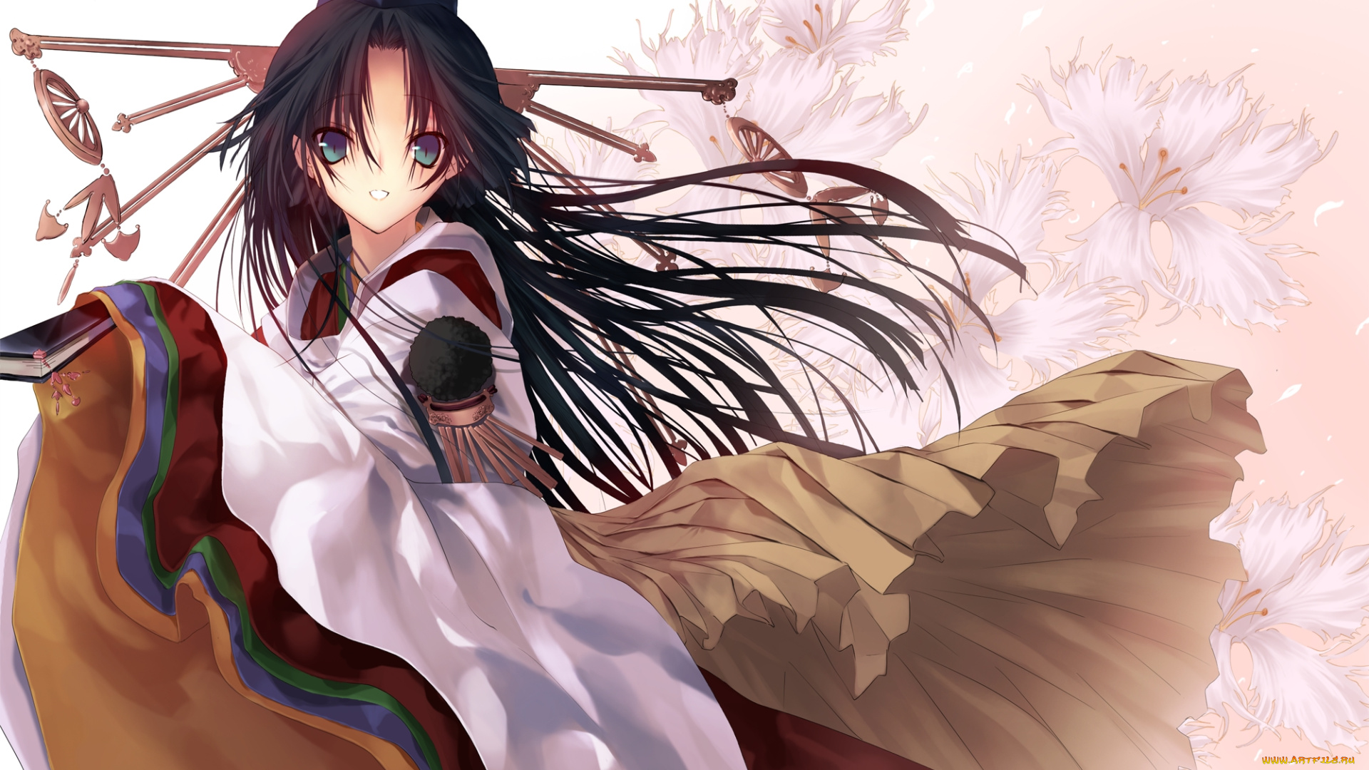 аниме, *unknown, другое, девушка, национальная, одежда