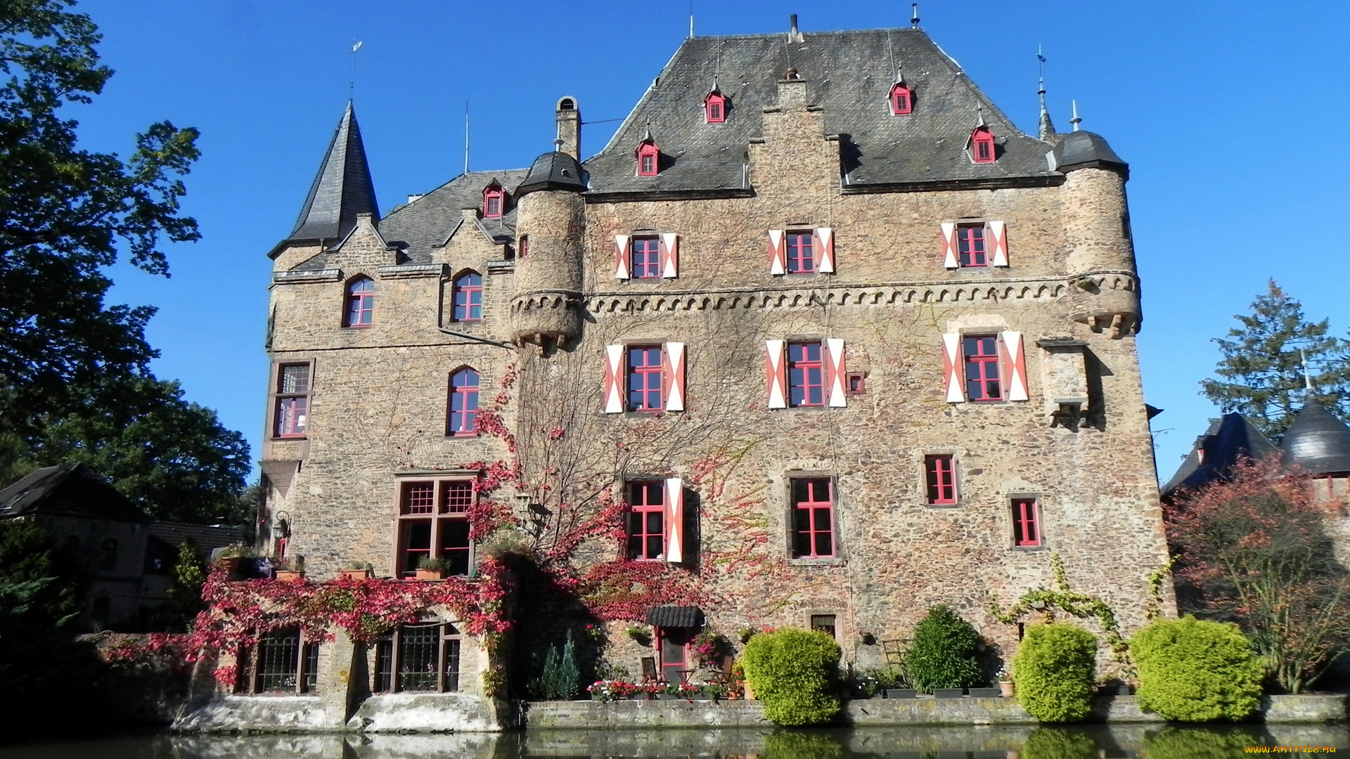 города, дворцы, замки, крепости, castle, satzvey, germany