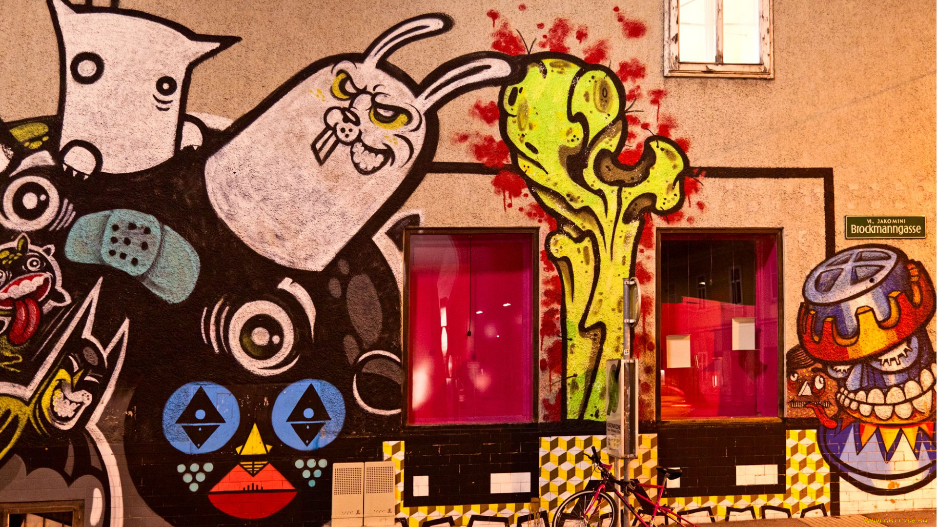 разное, граффити, graz