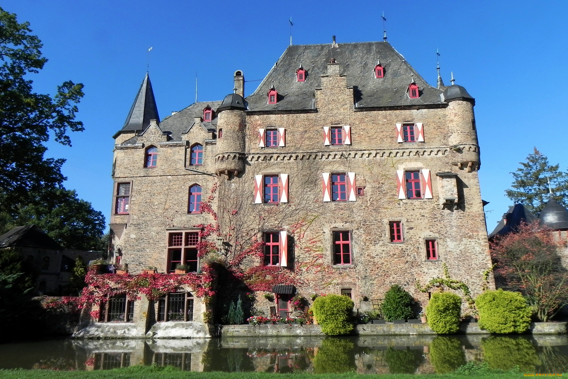 города, дворцы, замки, крепости, castle, satzvey, germany