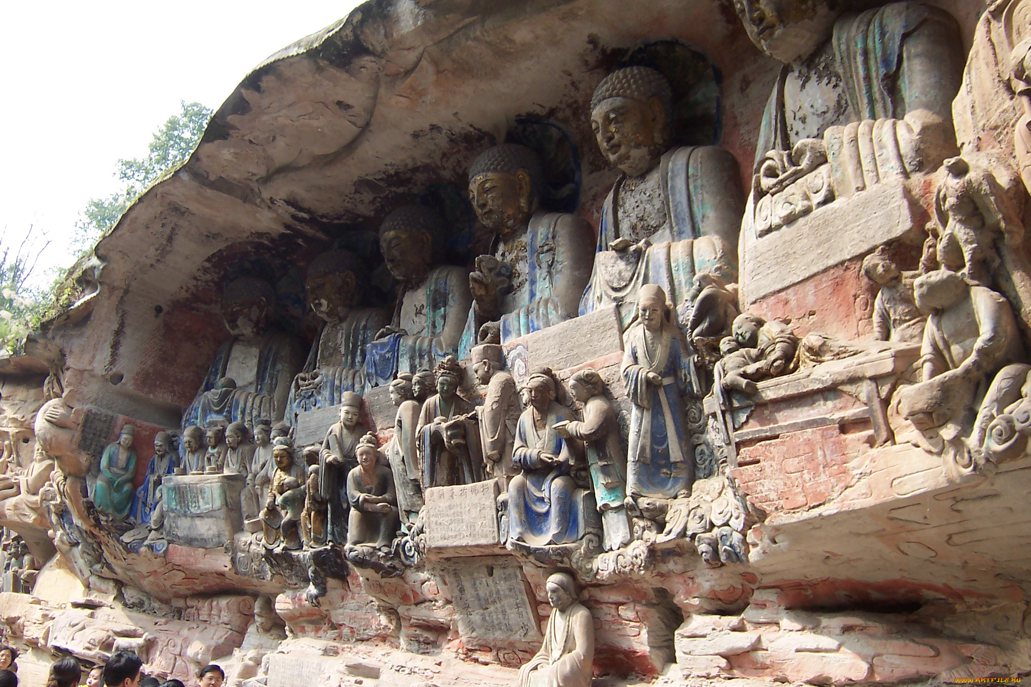 dazu, rock, carvings, seven, to, the, magic, world, города, исторические, архитектурные, памятники, скульптура, история