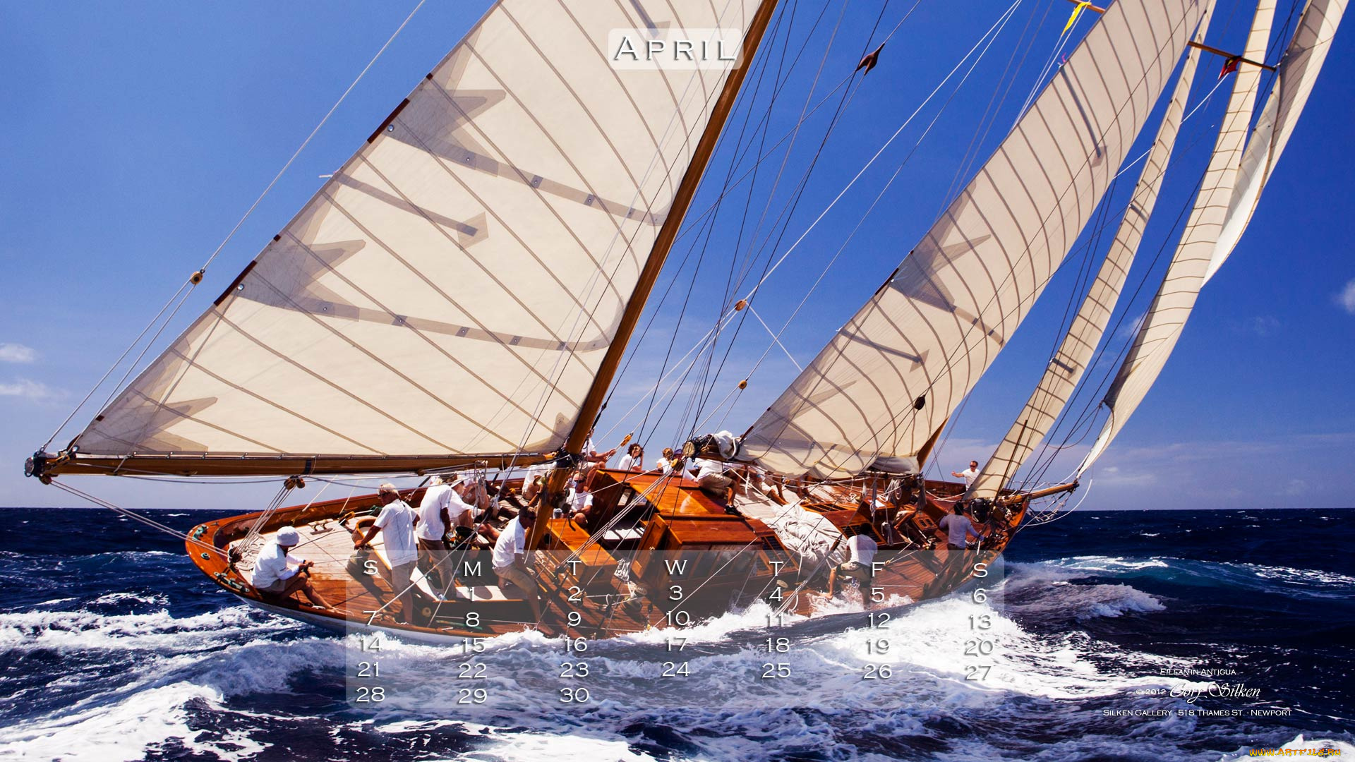календари, спорт, парус