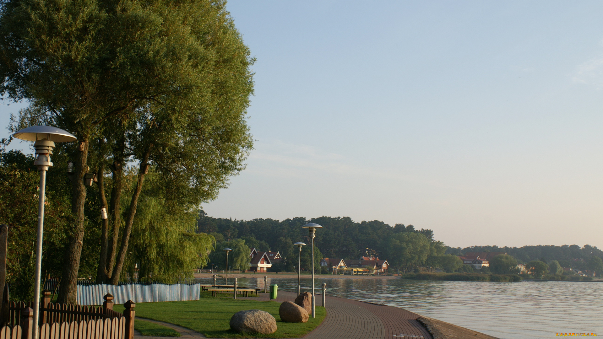 литва, клайпедский, уезд, неринга, нида, города, улицы, площади, набережные, залив, набережная