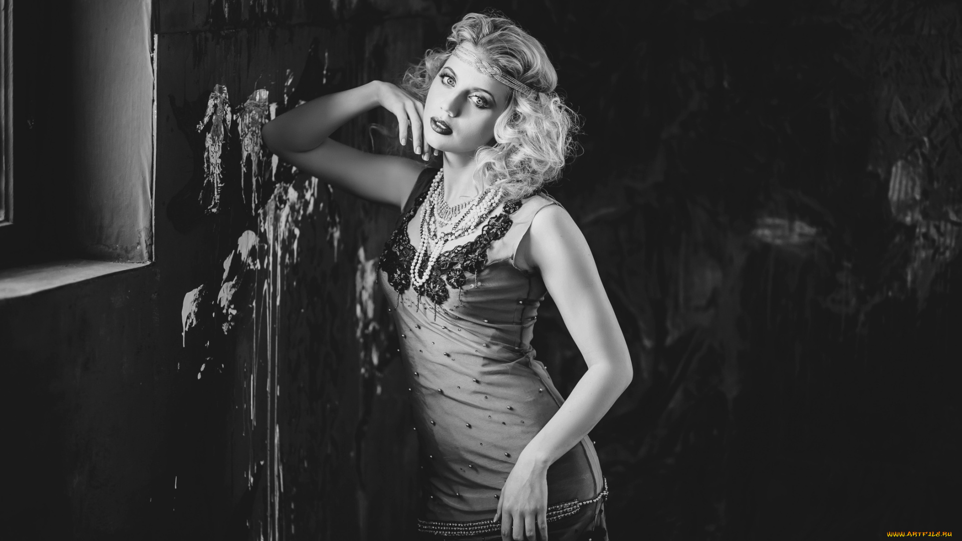 девушки, -unsort, , Черно-белые, обои, винтаж