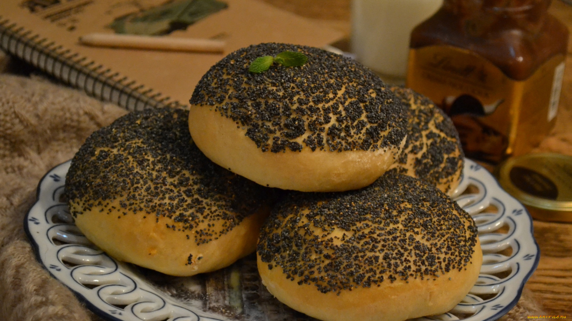 еда, хлеб, , выпечка, булочки, мак, выпечка