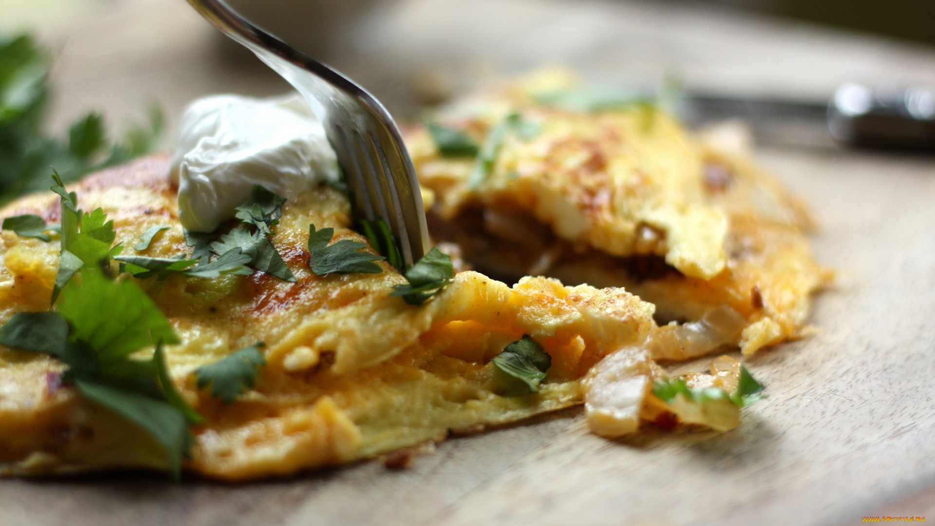 еда, Яичные, блюда, зелень, омлет