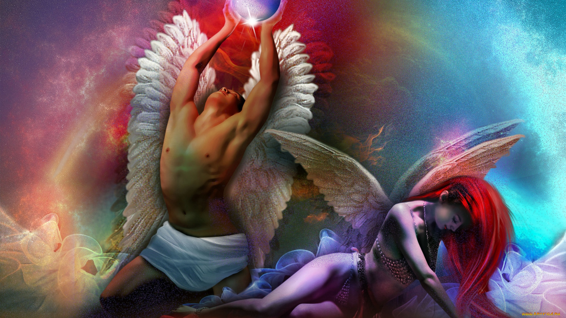 фэнтези, ангелы, крылья