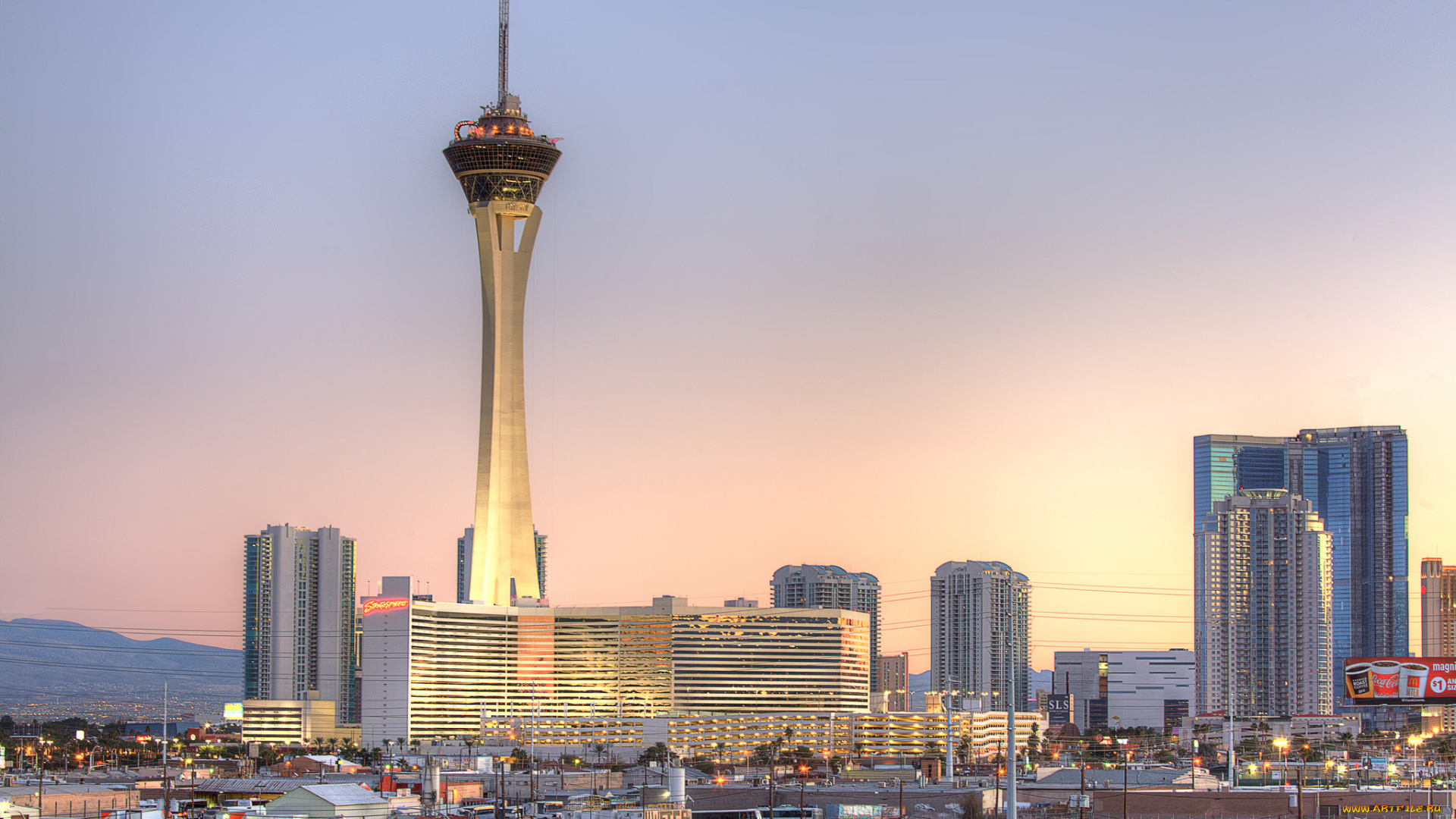 города, лас-вегас, , сша, телебашня
