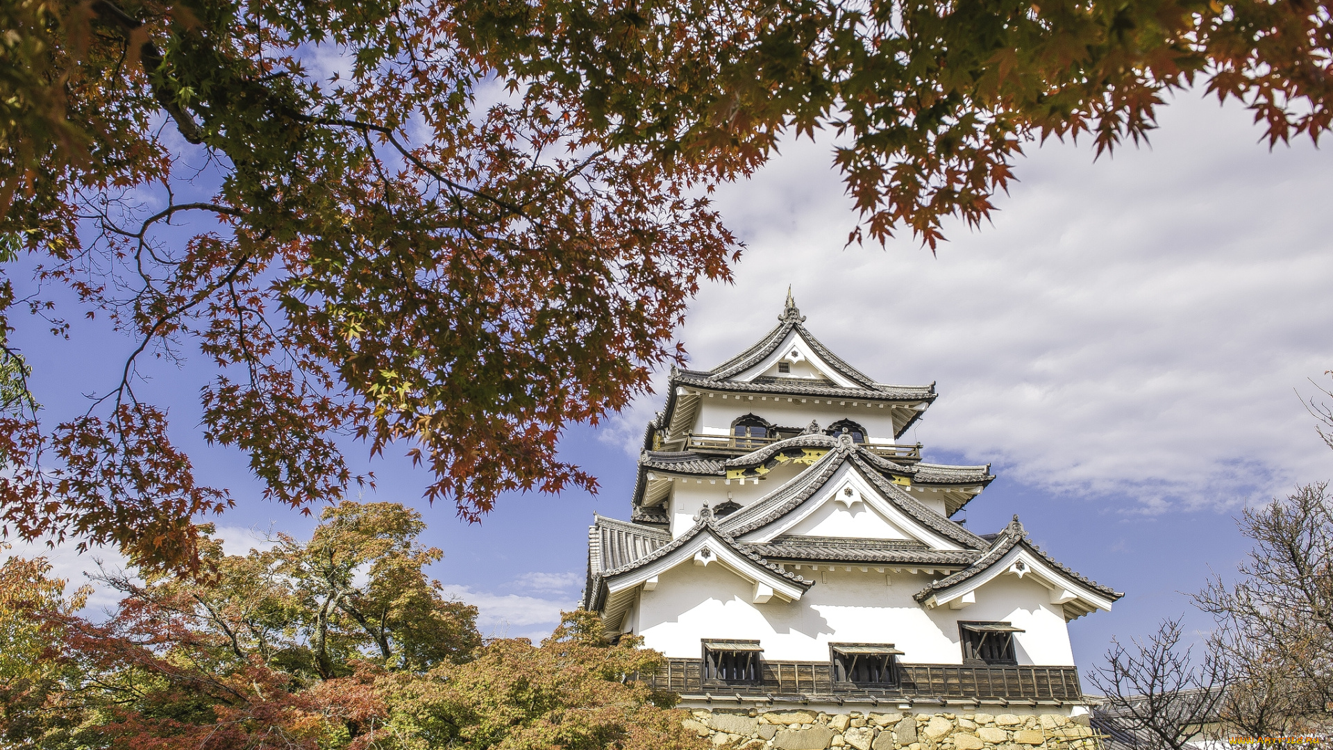 замок, хиконэ, города, замки, Японии, пагода